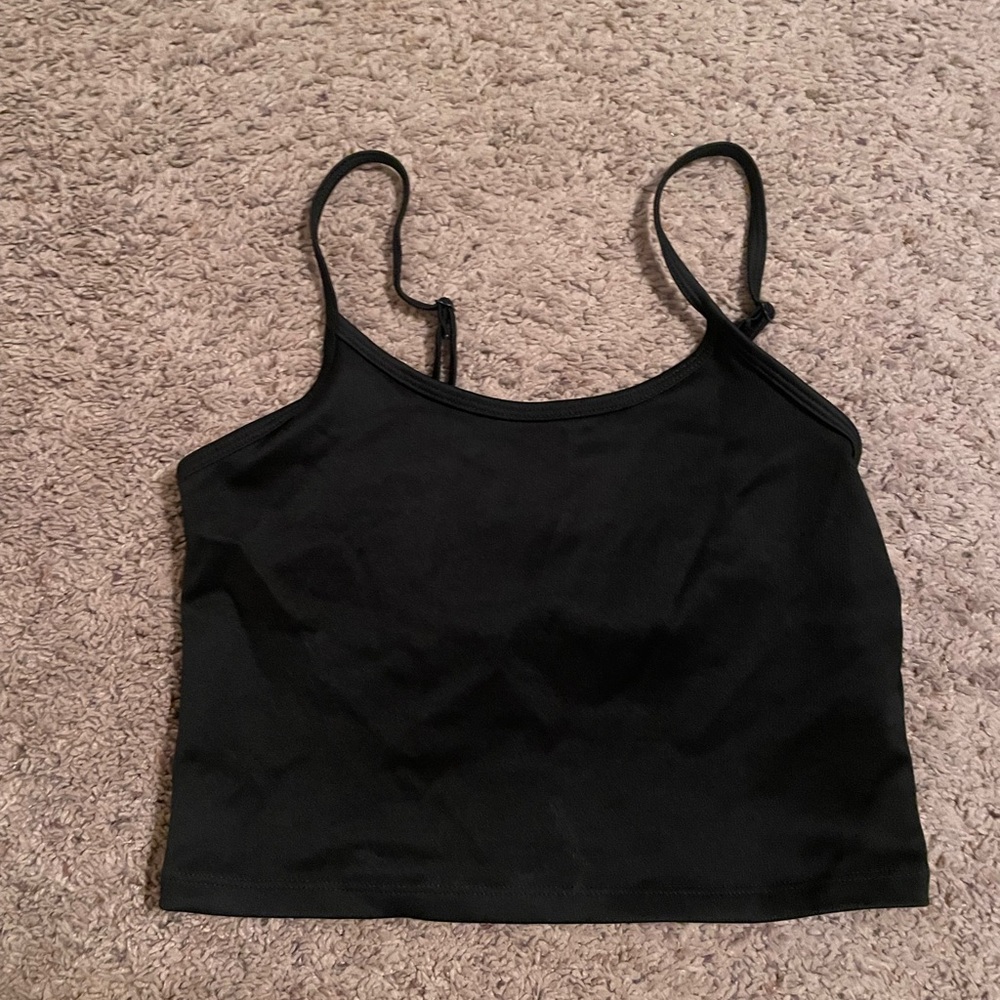 Black Women's cropped Camisole Top